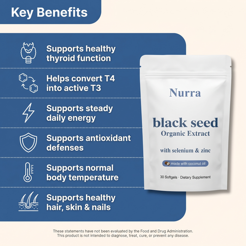 Nurra Black Seed Extract With Selenium 200mcg